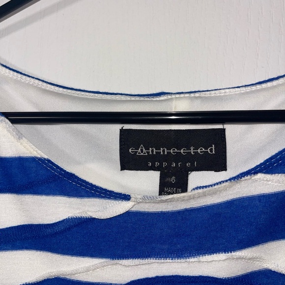 Blue and White Striped Dress - Picture 2 of 3